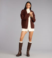 Wrap Me Up Cable Knit Cardigan