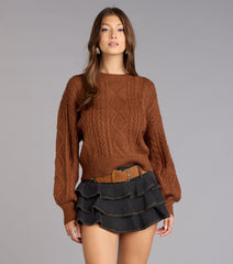 Snuggle Season Cable Knit Sweater