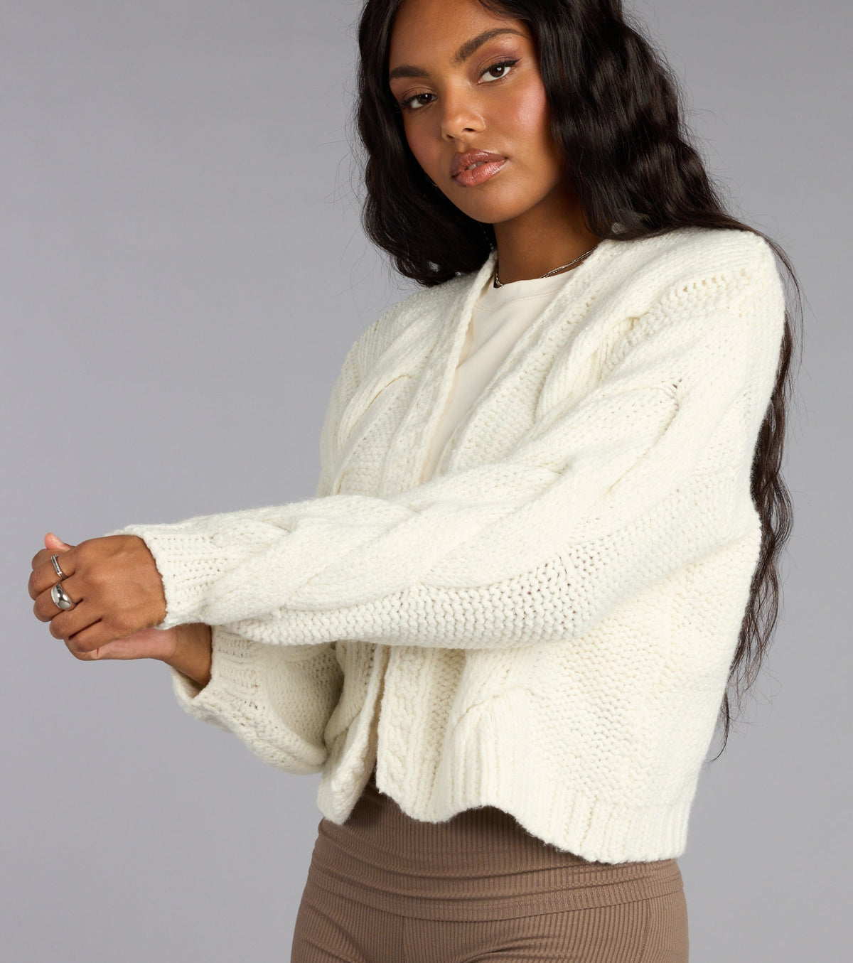 Cozy Up Cable Knit Cardigan