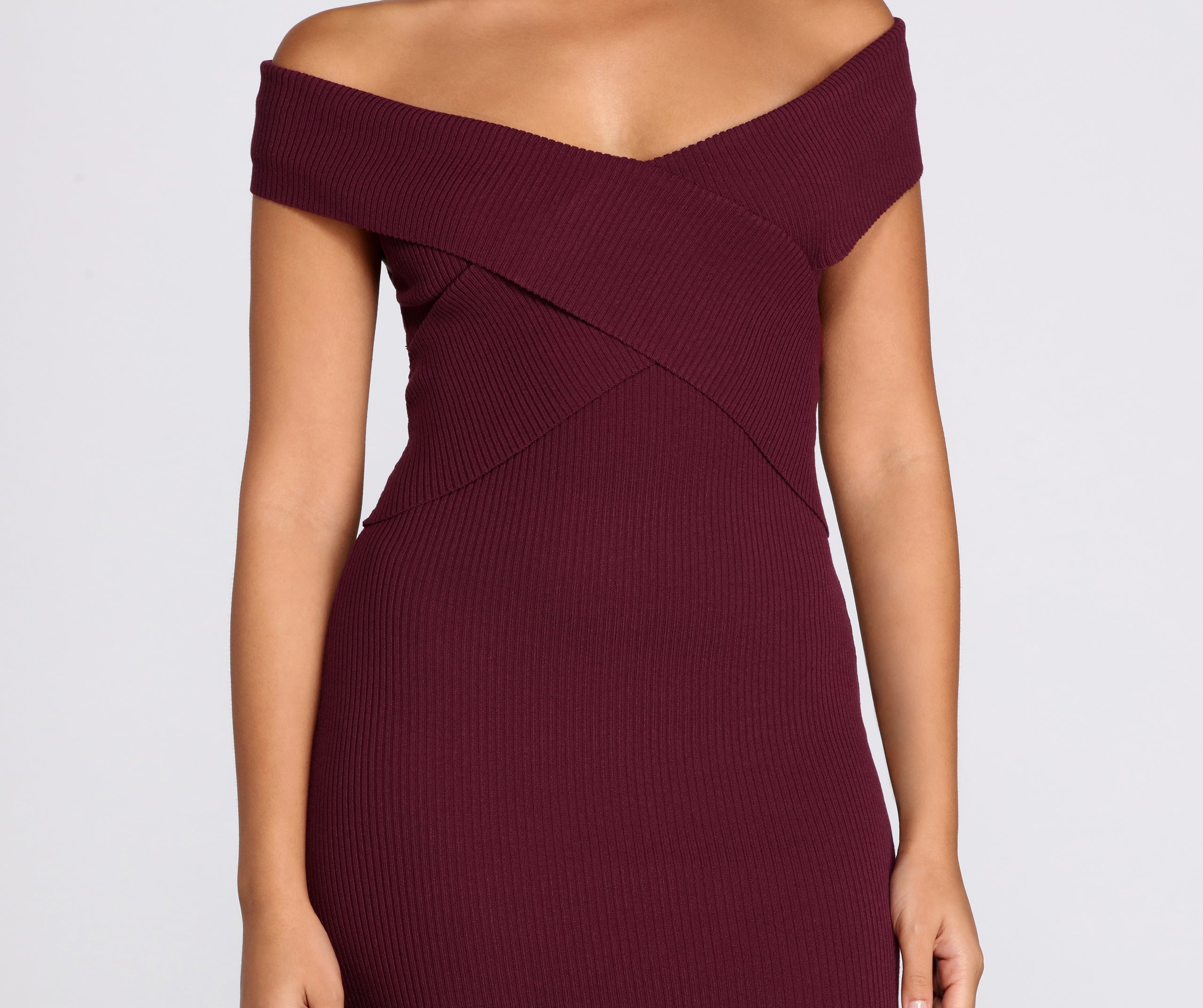 Knits Not You Crossover Mini Dress