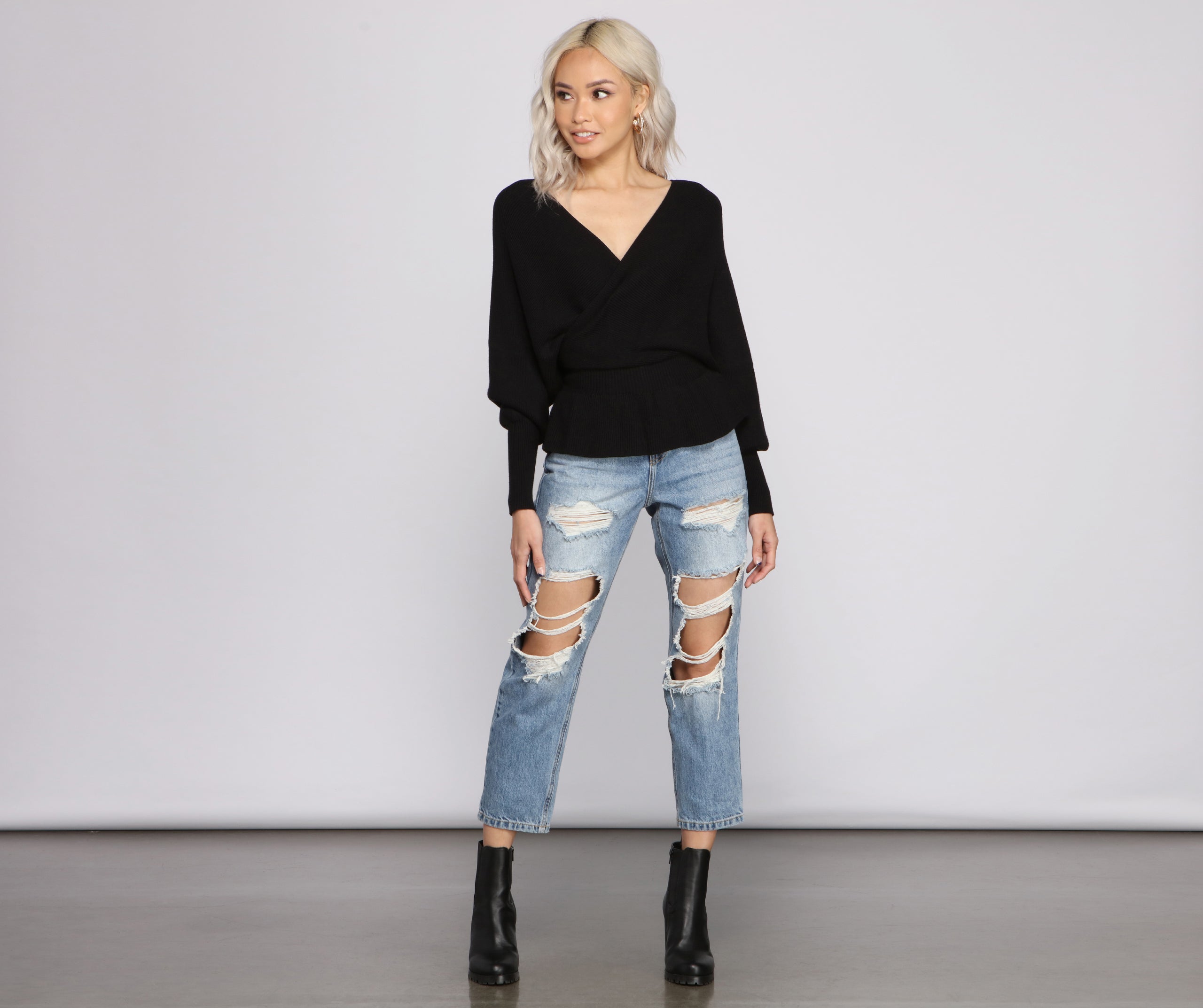 Cozy And Casual Peplum Sweater