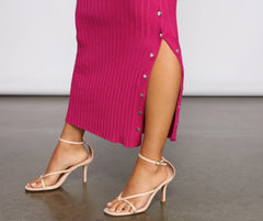 Button Up In Style Midi Dress