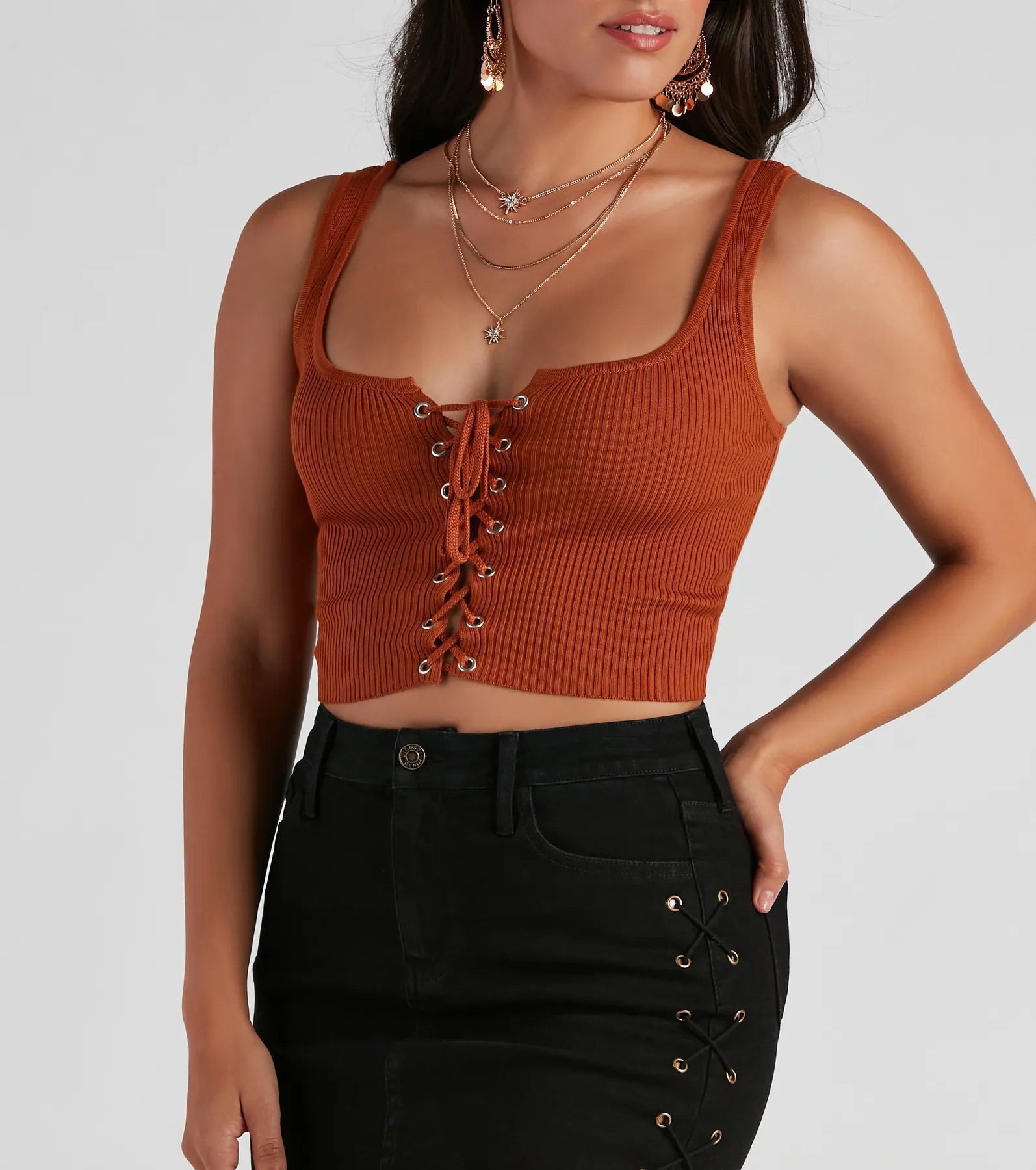 Light Layers Sweater Knit Tank Top