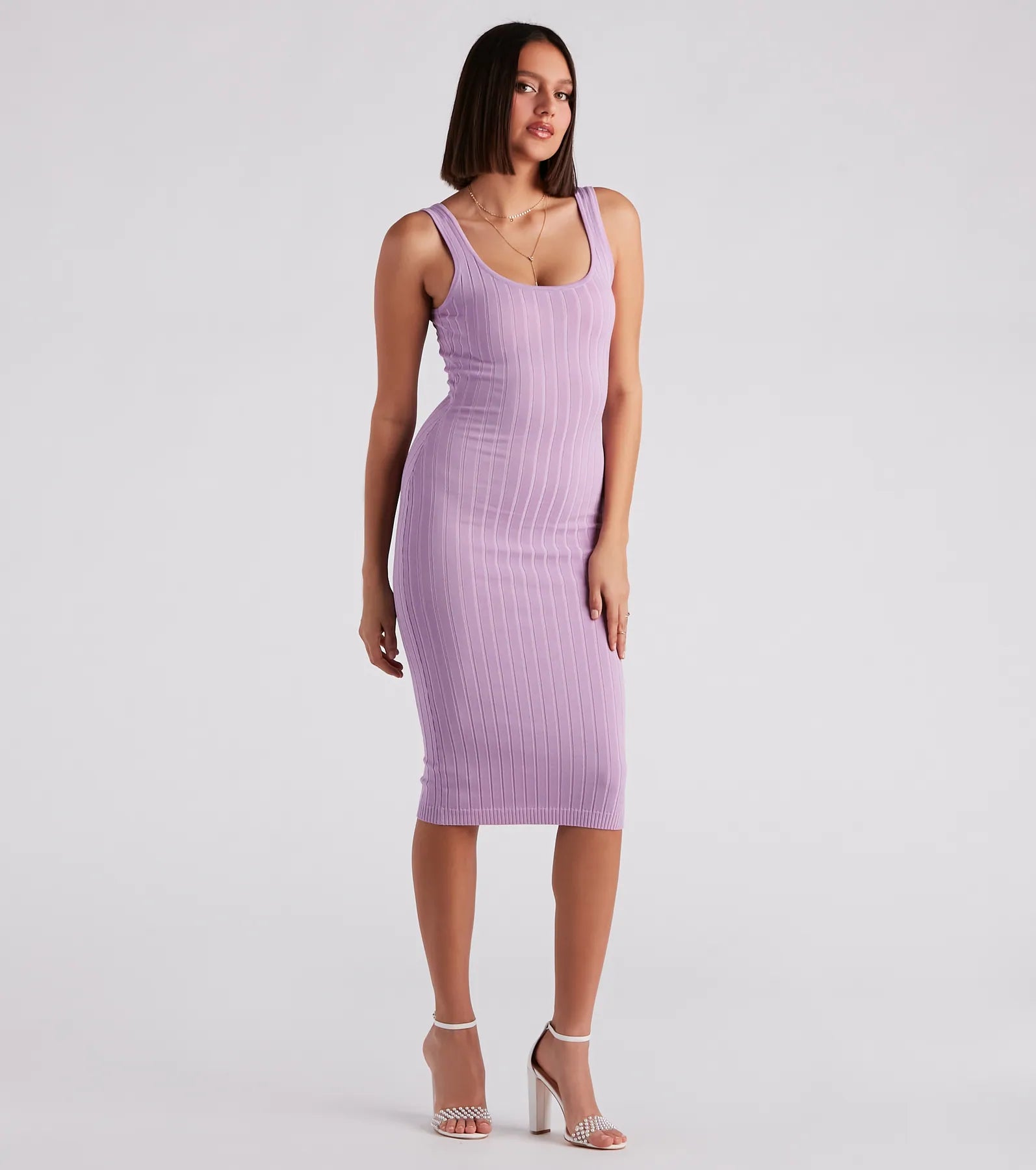 Taking the Plunge Scoop Neck Midi Dress