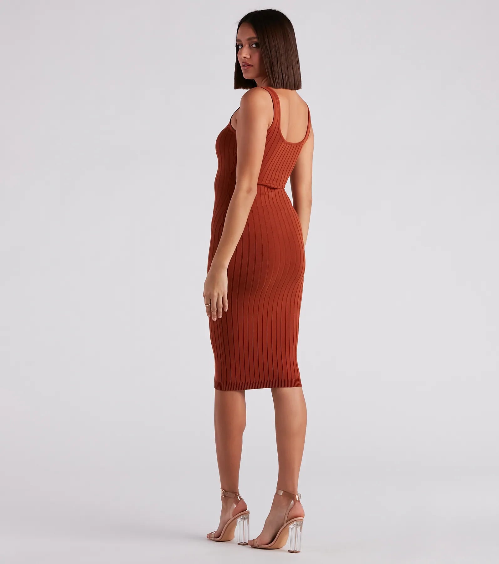 Taking the Plunge Scoop Neck Midi Dress