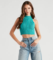 Look Back At Me Cable Knit Top