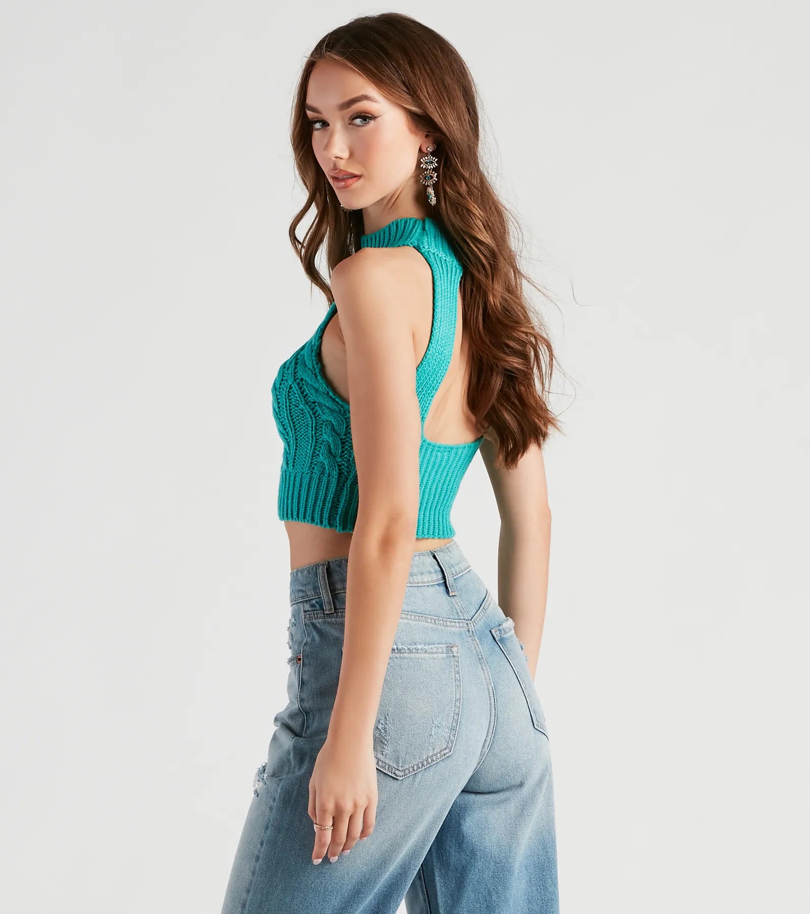 Look Back At Me Cable Knit Top