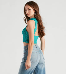 Look Back At Me Cable Knit Top