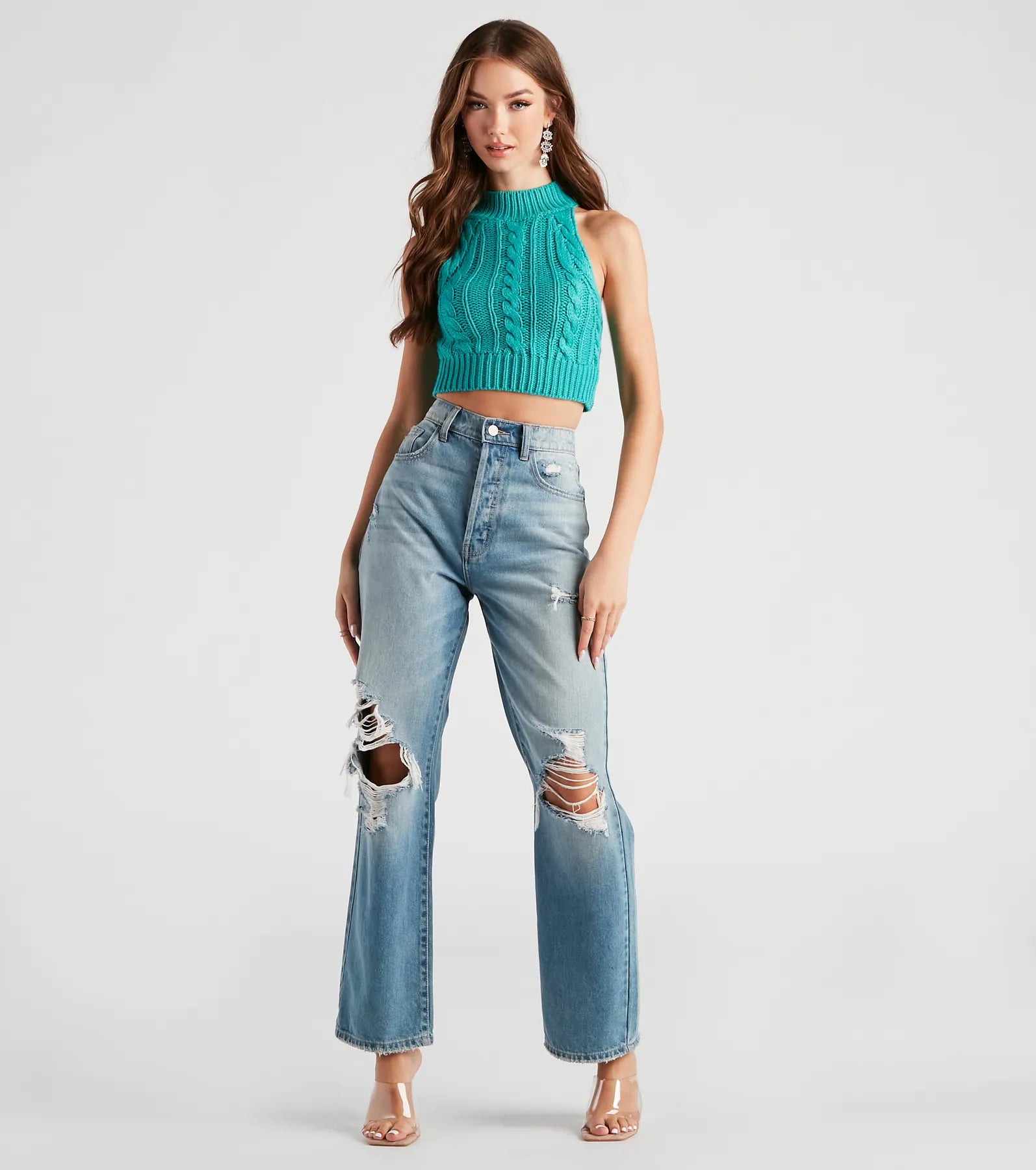 Look Back At Me Cable Knit Top