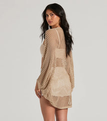 Layered Cutie Oversized Crochet Cardigan