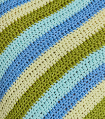 Knit The Beach Striped Strappy Crochet Crop Top