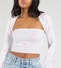 Easy Charm Long Sleeve Floral Bolero