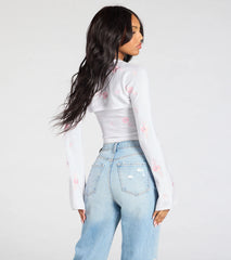 Easy Charm Floral Crop Tube Top