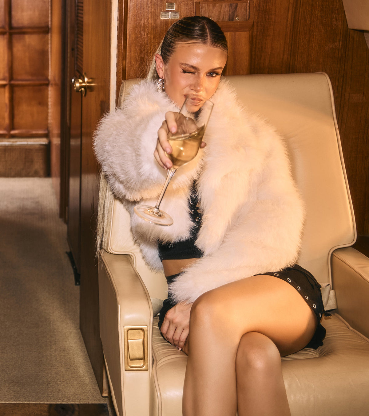 High Drama Cropped Faux Fur Jacket