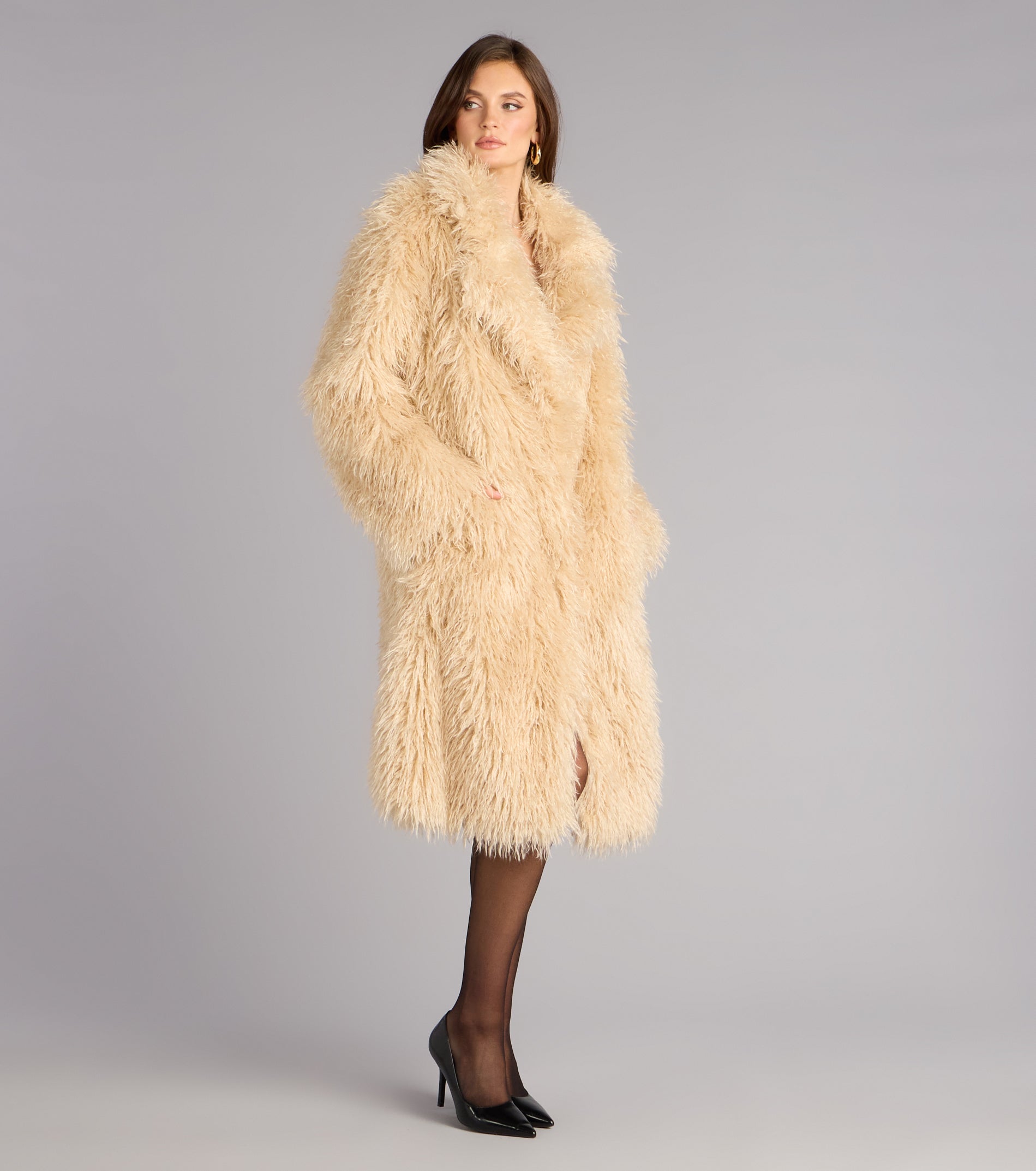 Luxe Life Faux Fur Trench Coat