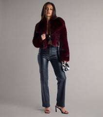 Drama Hour Faux Fur Cropped Jacket