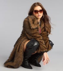High Standards Long Faux Fur Coat