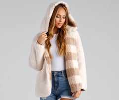 Cuddle Weather Plaid Sherpa Reversible Jacket