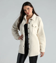 Cozy Vibes Faux Sherpa Shacket