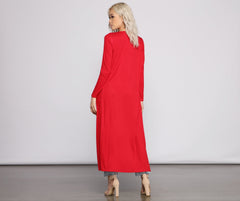 For The Love of Knit Ribbed Duster