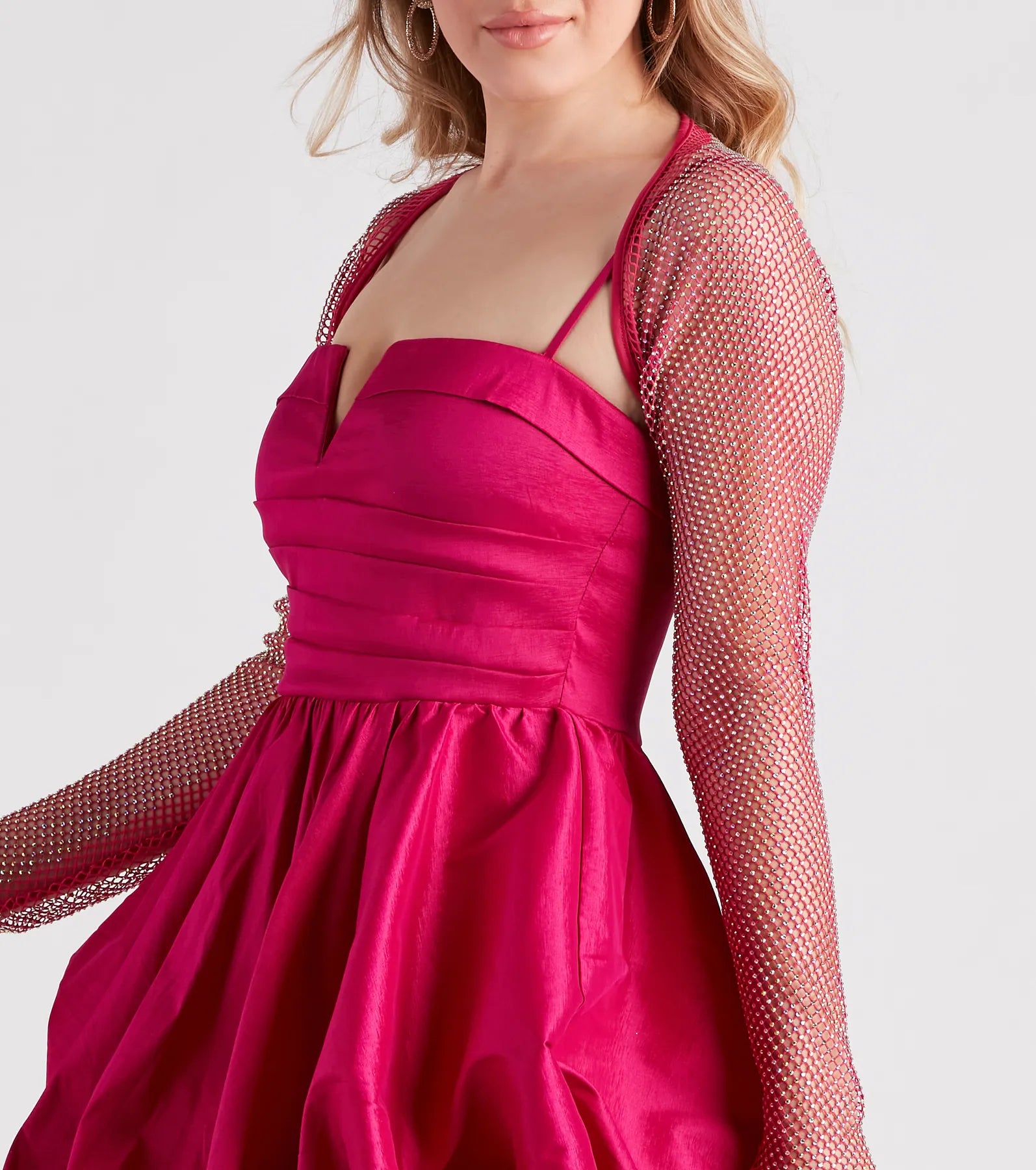 Radiate Glamour Rhinestone Mesh Bolero