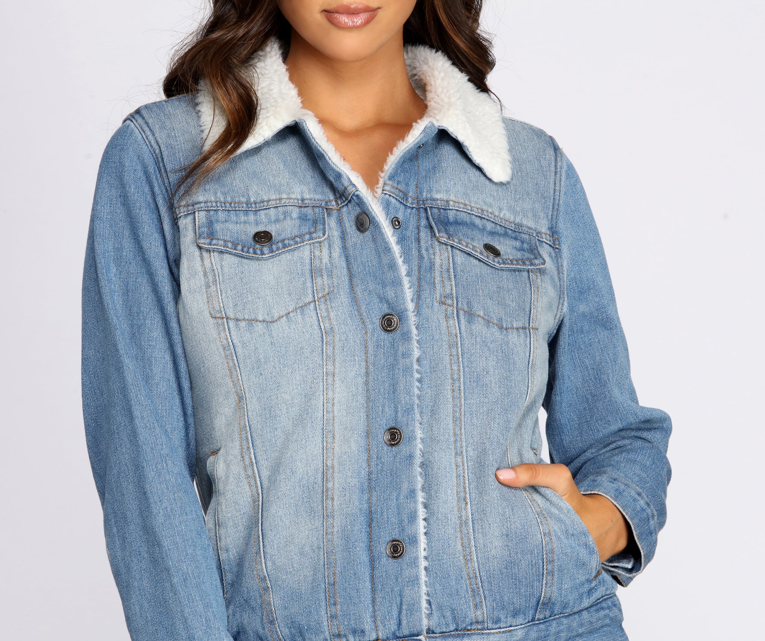 Sherpa Lined Denim Jacket