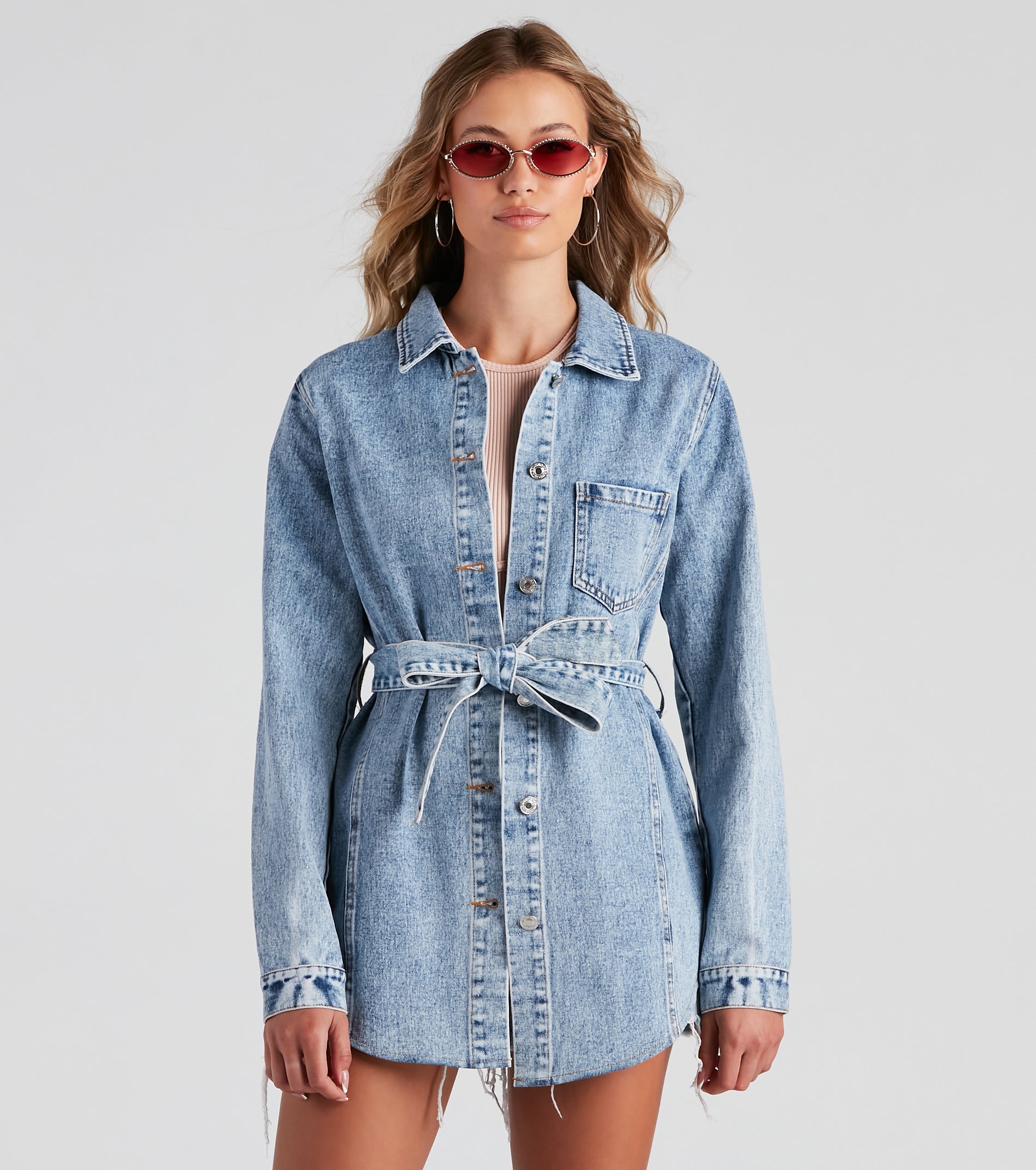 The Classic Acid Wash Denim Shacket