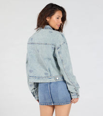 Iconic Cutie Bow Trucker Denim Jacket
