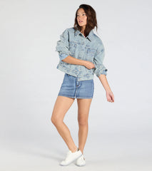 Iconic Cutie Bow Trucker Denim Jacket