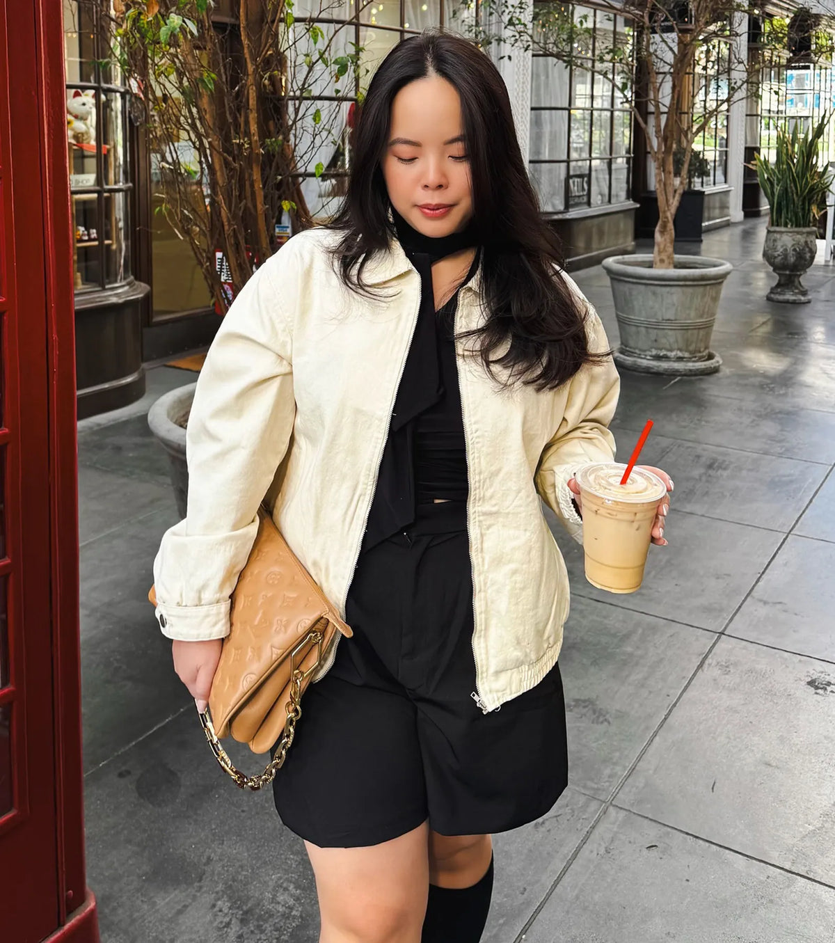 Keeping It Cool Oversized Denim Bomber Jacket