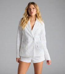 Chic Babe Eyelet Lace Blazer