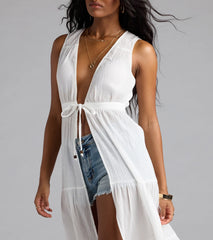 Breezy Moment Tie-Front Duster