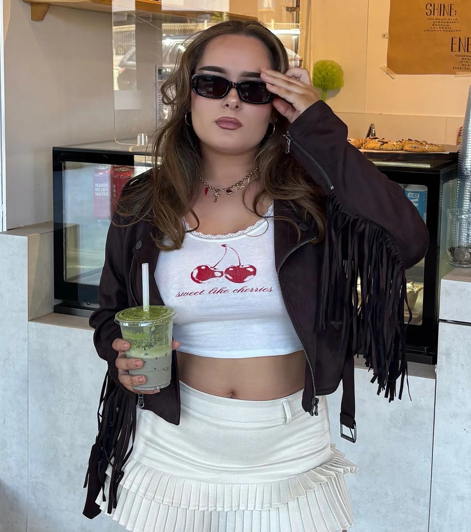 Stylish Out West Faux Suede Fringe Moto Jacket