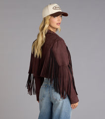 Trailblazer Faux Suede Fringe Jacket
