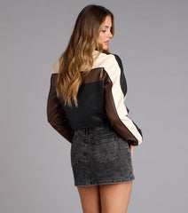 Life In The Fast Lane Crop Moto Jacket