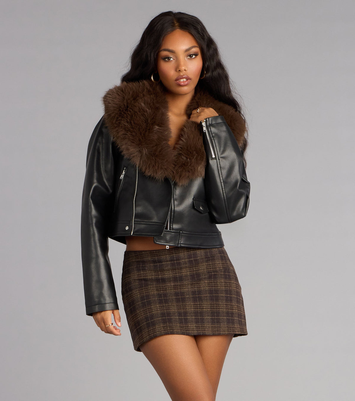 Too Luxe To Care Removable Faux Fur Jacket