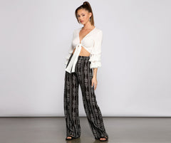 Just Pretty Tie Front Top