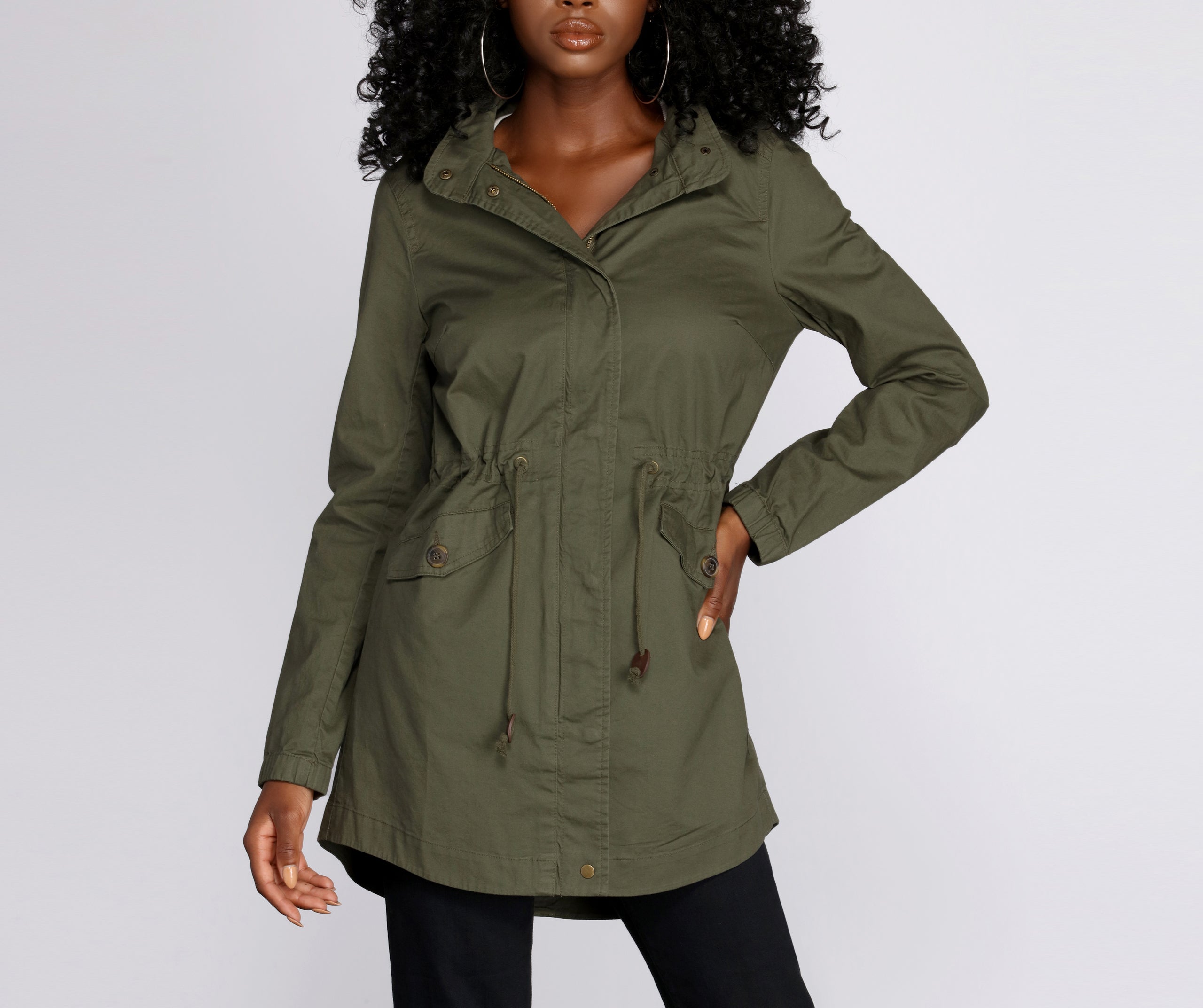 Fall In Line Longline Anorak