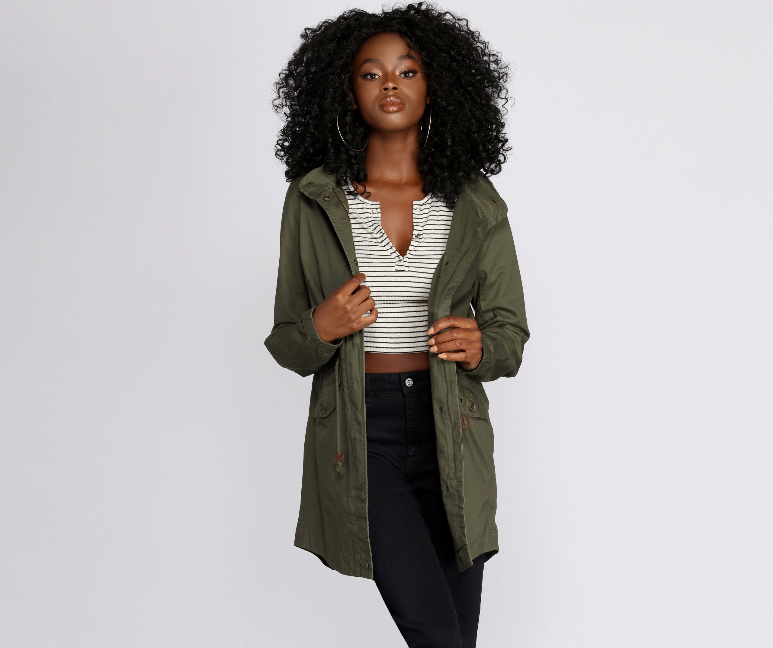 Fall In Line Longline Anorak