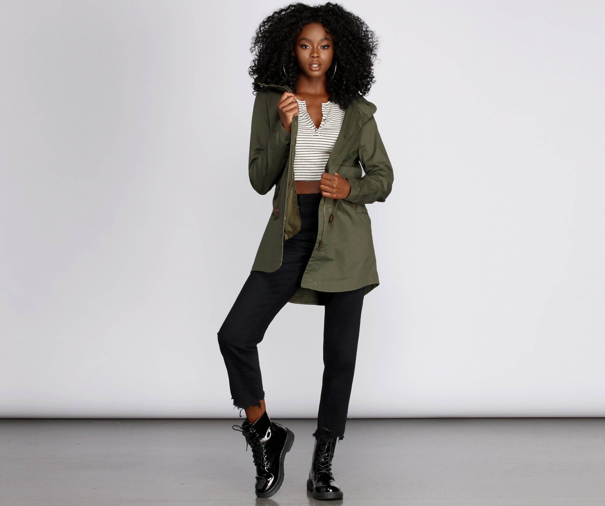 Fall In Line Longline Anorak