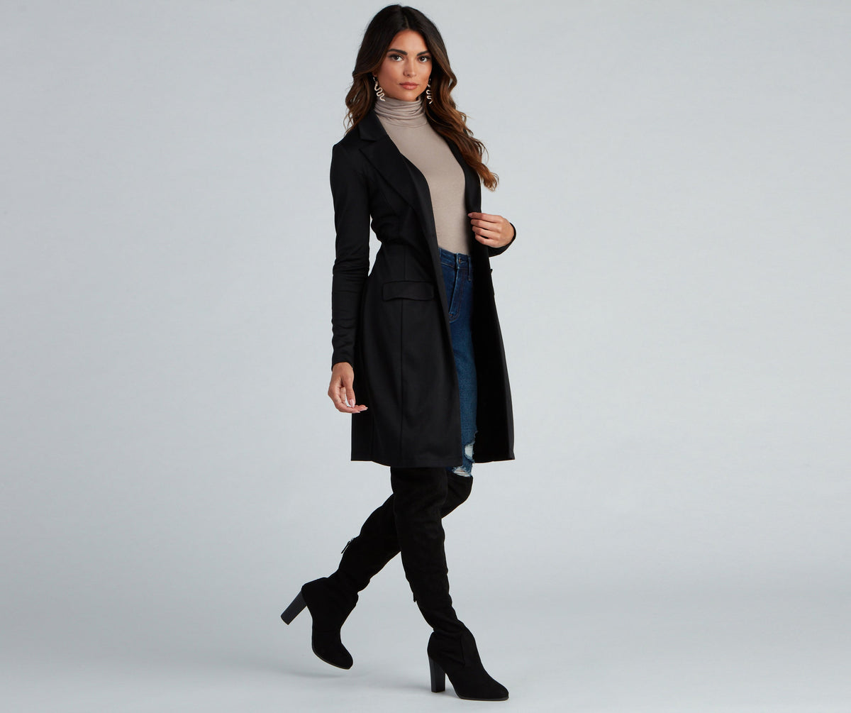 So Professional Long Line Blazer