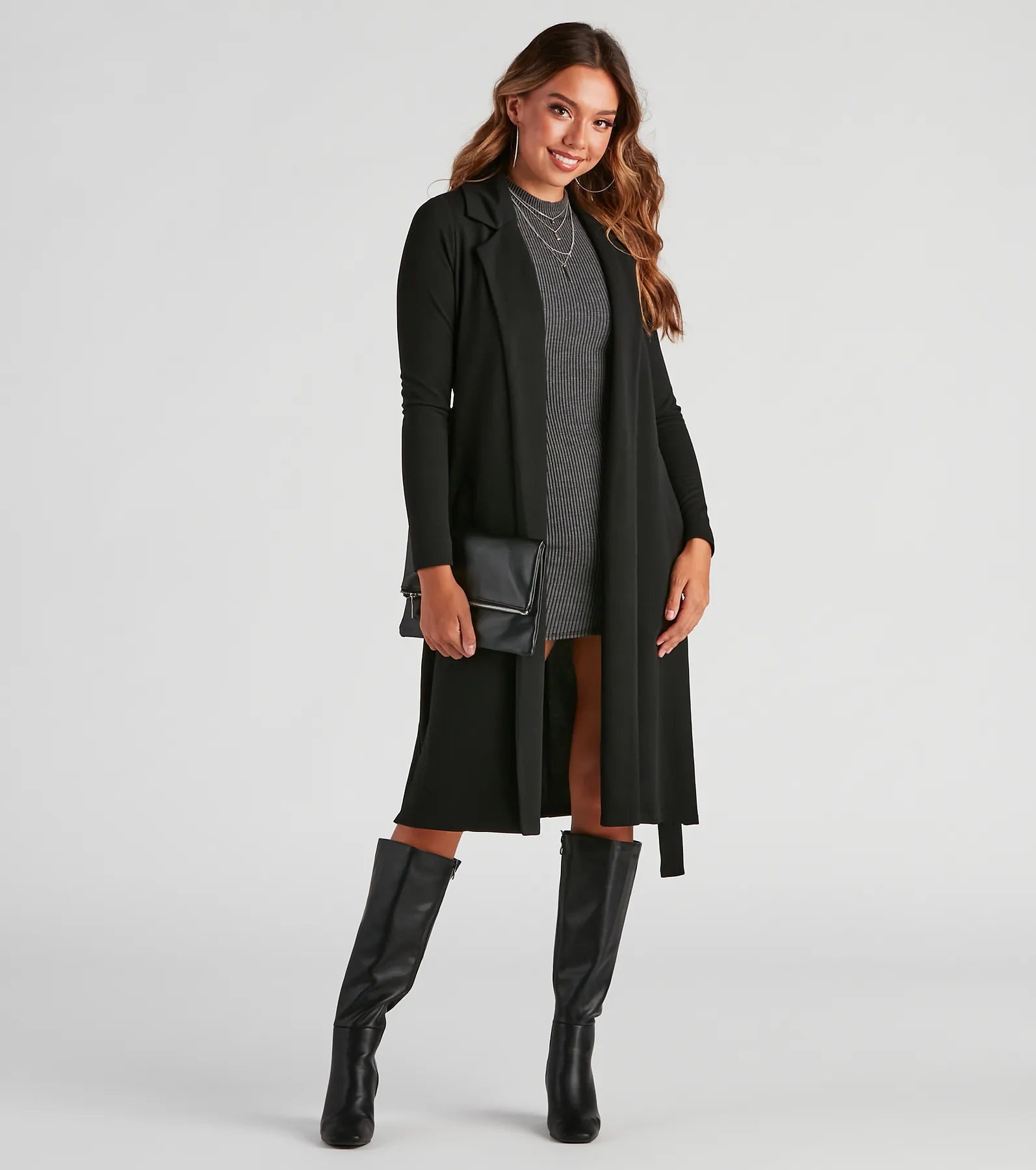 Making Moves Tie Waist Trench