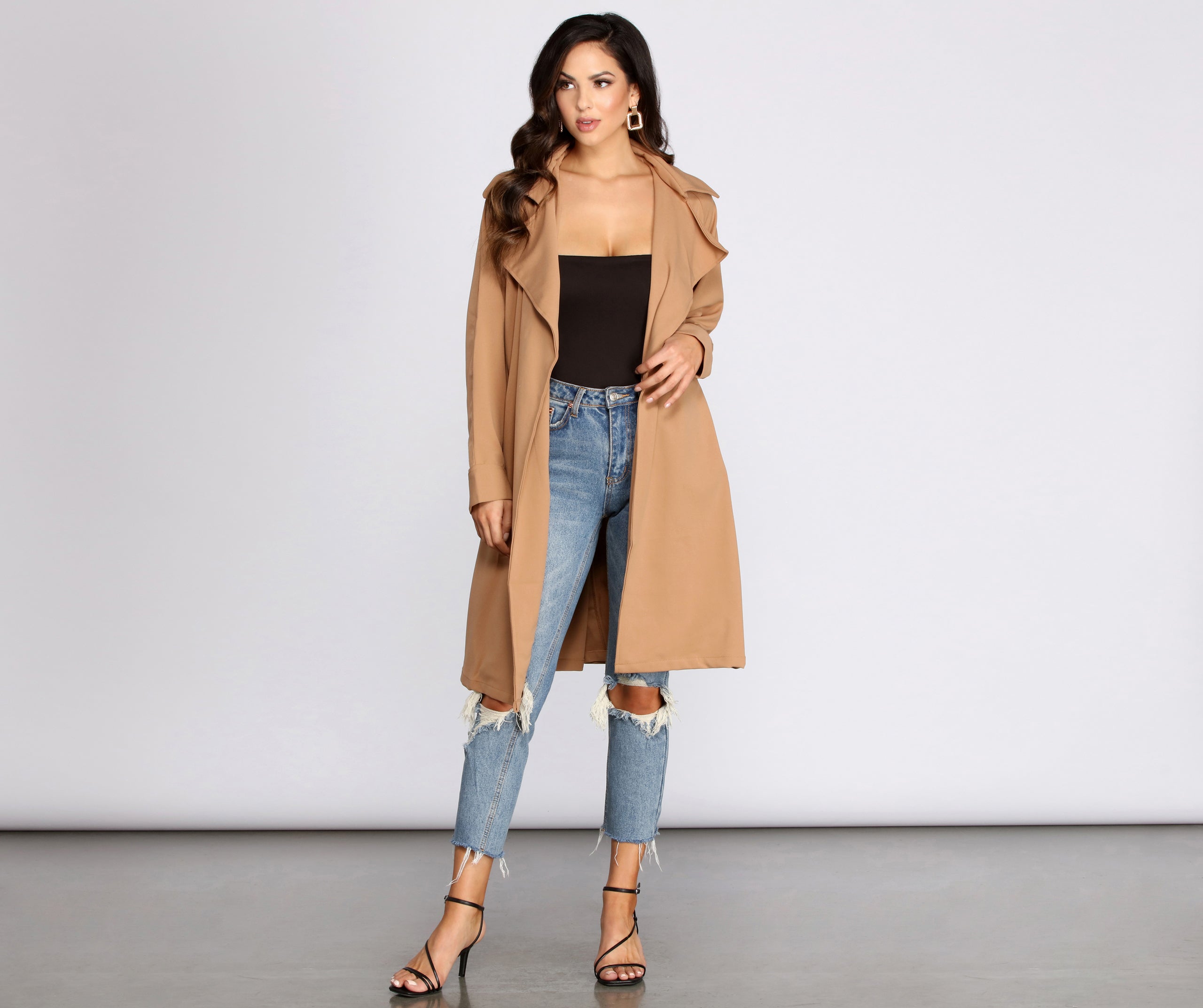 Get Down To Business Belted Trench