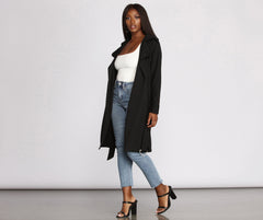 Get Down To Business Belted Trench