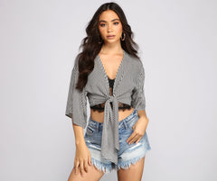 Effortlessly Stylish Tie-Front Top