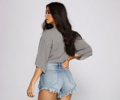 Effortlessly Stylish Tie-Front Top