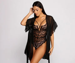 Effortless Beauty Chiffon Belted Kimono