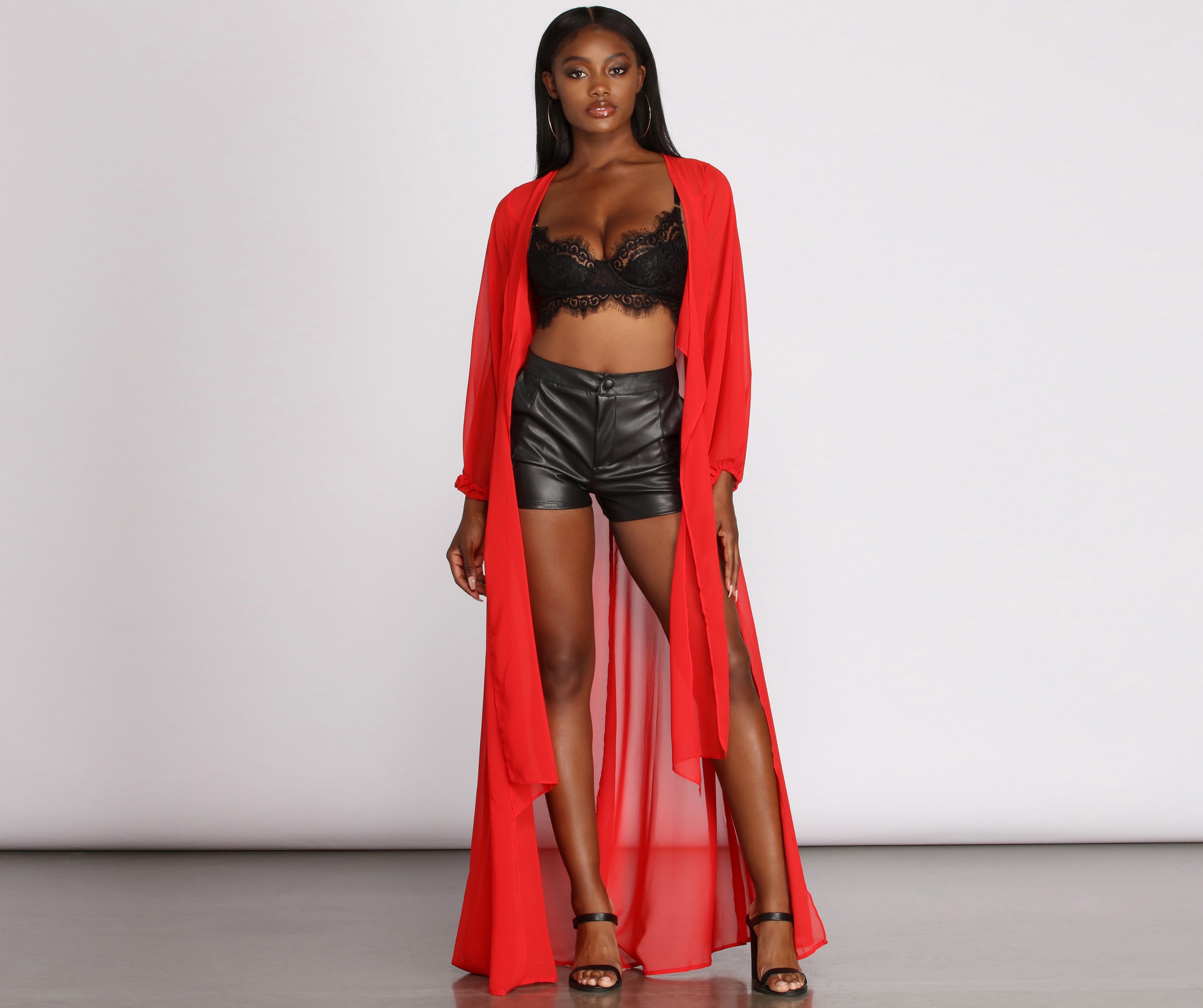 See Right Through You Long Sheer Duster