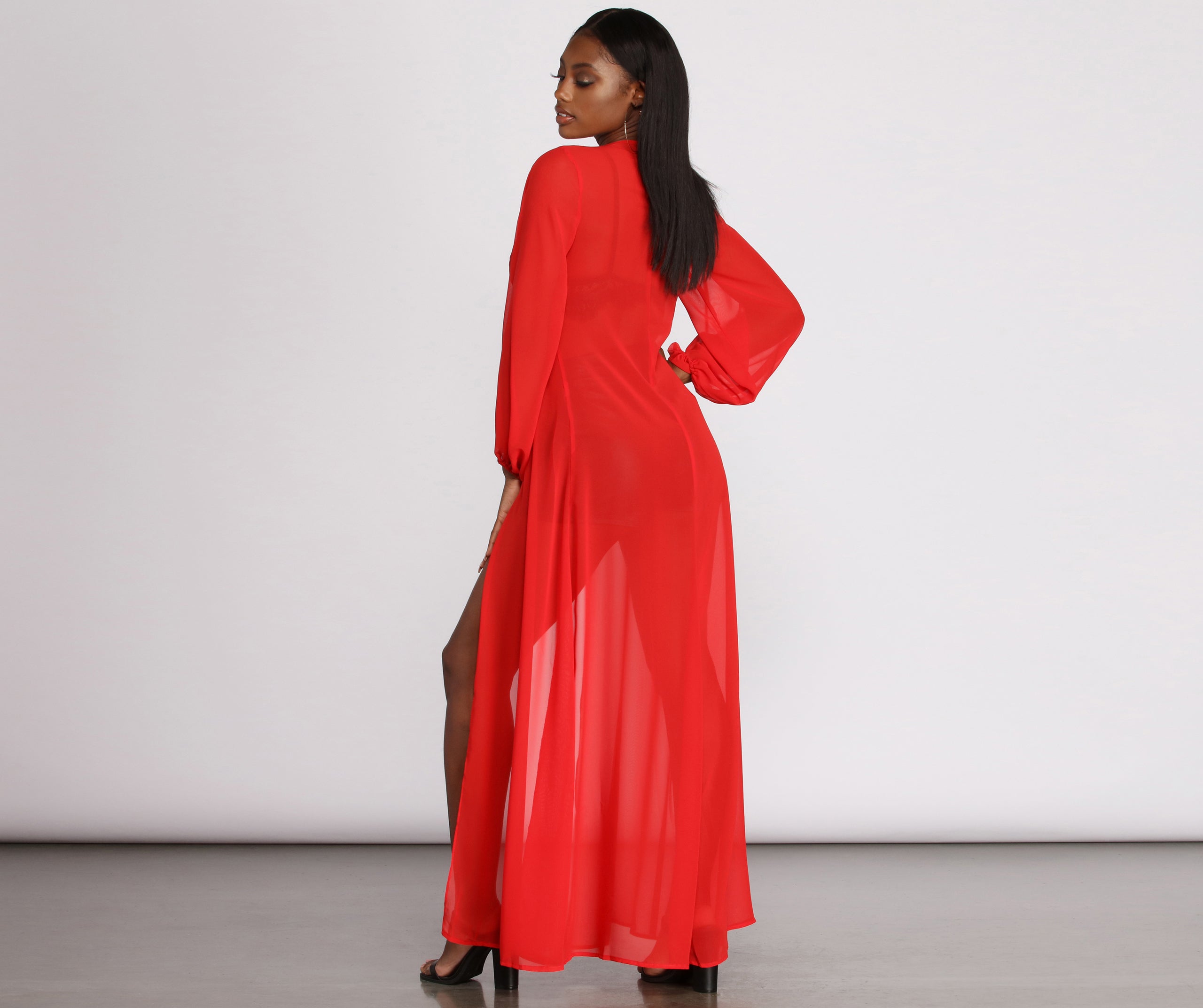 See Right Through You Long Sheer Duster