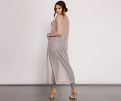 Glitter Girl Long Sleeve Duster